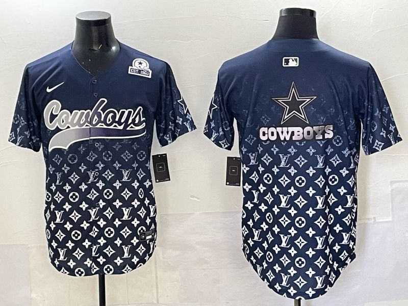 Men 2025 Dallas Cowboys Blank Drak Blue Nike Limited NFL Jersey 018